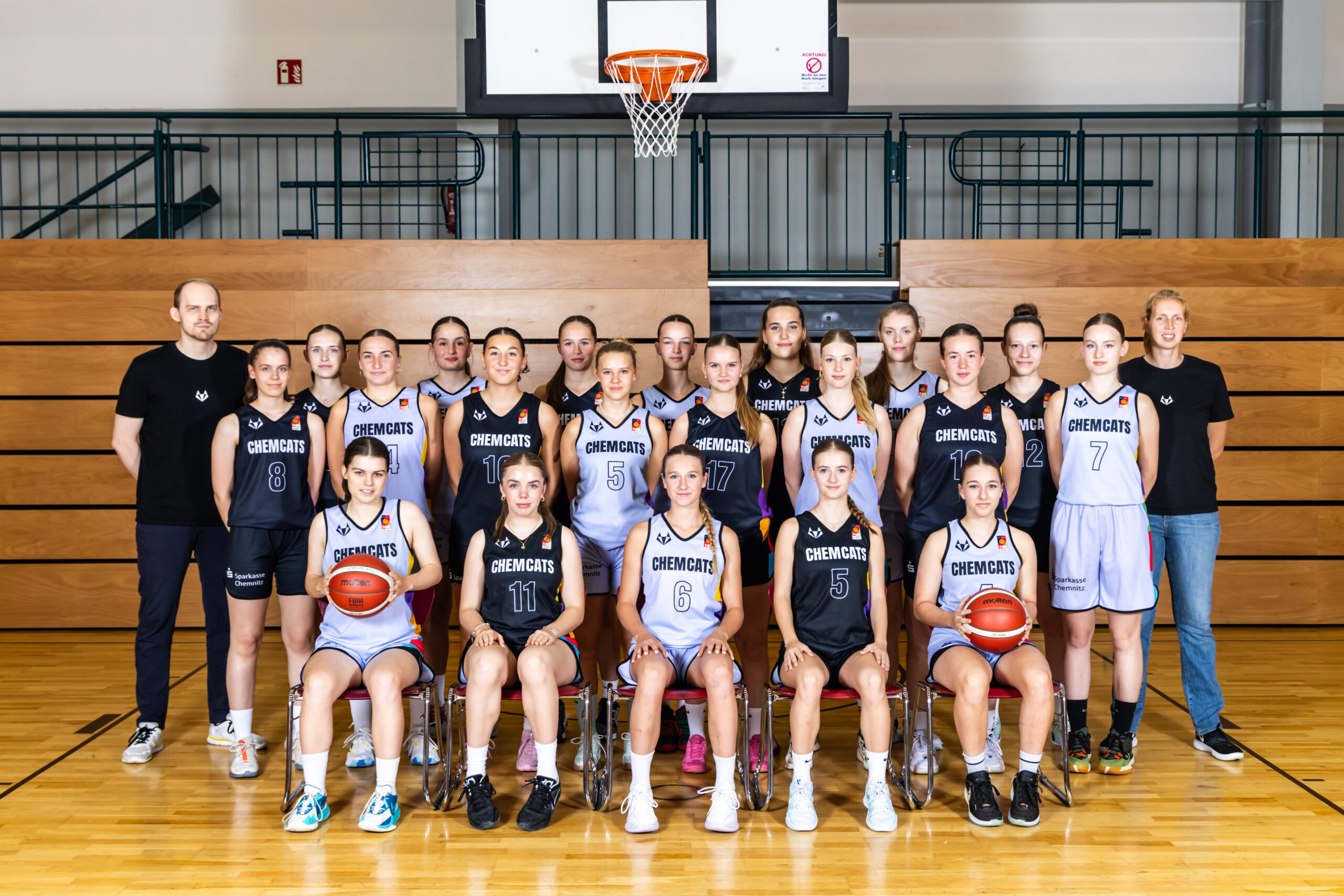 21.08.2024, Saison 2024/2025, Damen, Chemcats Chemnitz, Teamfoto WNBL, Copyright: Alexander Trienitz